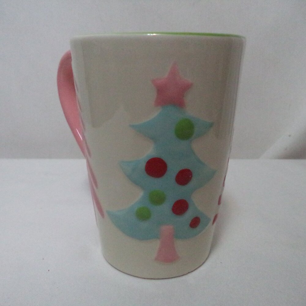 Split P Christmas Tree Variety mug cup Hand Painted ceramic Holidays micro dish